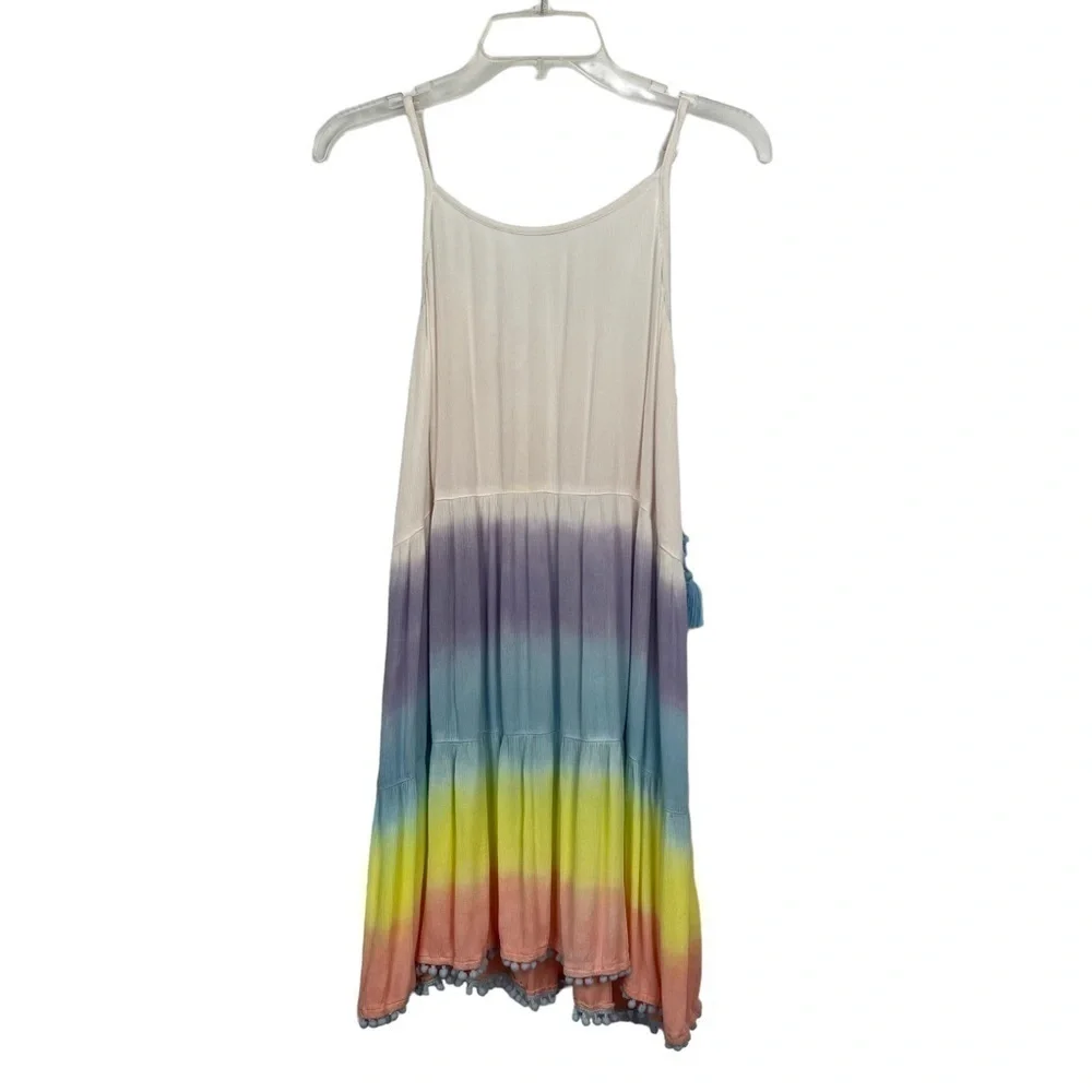 JUSTICE Girl’s Swimsuit Cover-Up Sz 14/16 Multi Colors Adjustable Straps